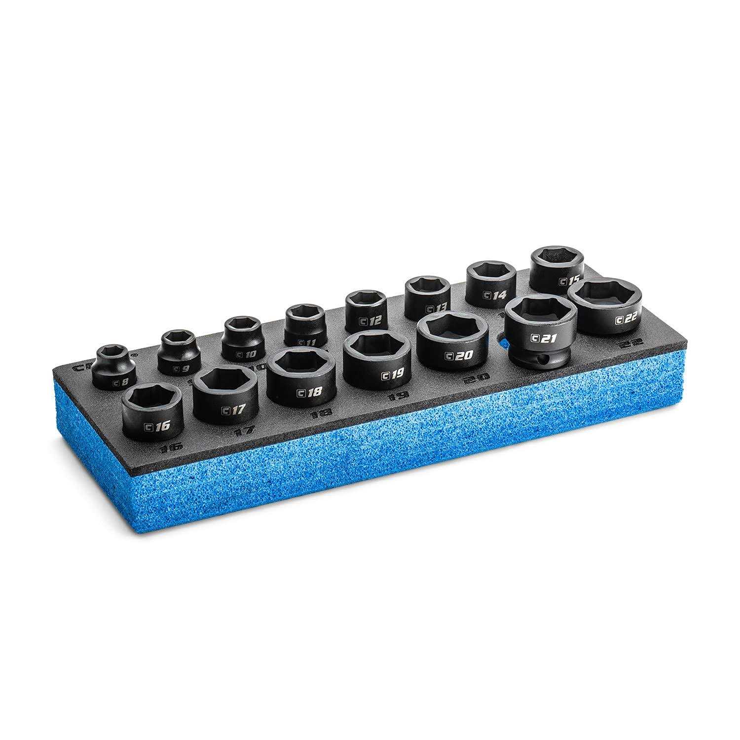 Capri Tools 3/8 in. Drive Stubby Impact Socket Set CP53425