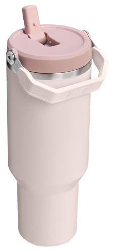 Stanley IceFlow Flip Straw Tumbler with Handle 30 oz | Twist On Lid and Flip Up Straw | Leak Resistant Water Bottle | Insulated Stainless Steel |BPA-Free | Lilac