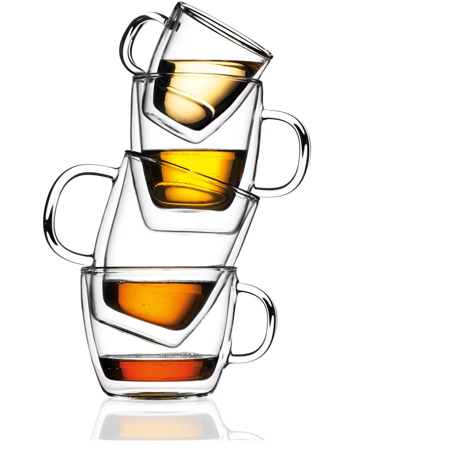 Bodum BISTRO Jumbo Coffee Mug, Double Wall, Clear, 0.45L, 15 Ounces Each (Set of 2)