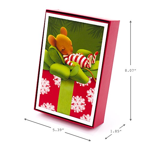 Hallmark Christmas Cards Boxed with Envelopes, Happy Holidays (40 Blue Holiday Cards)