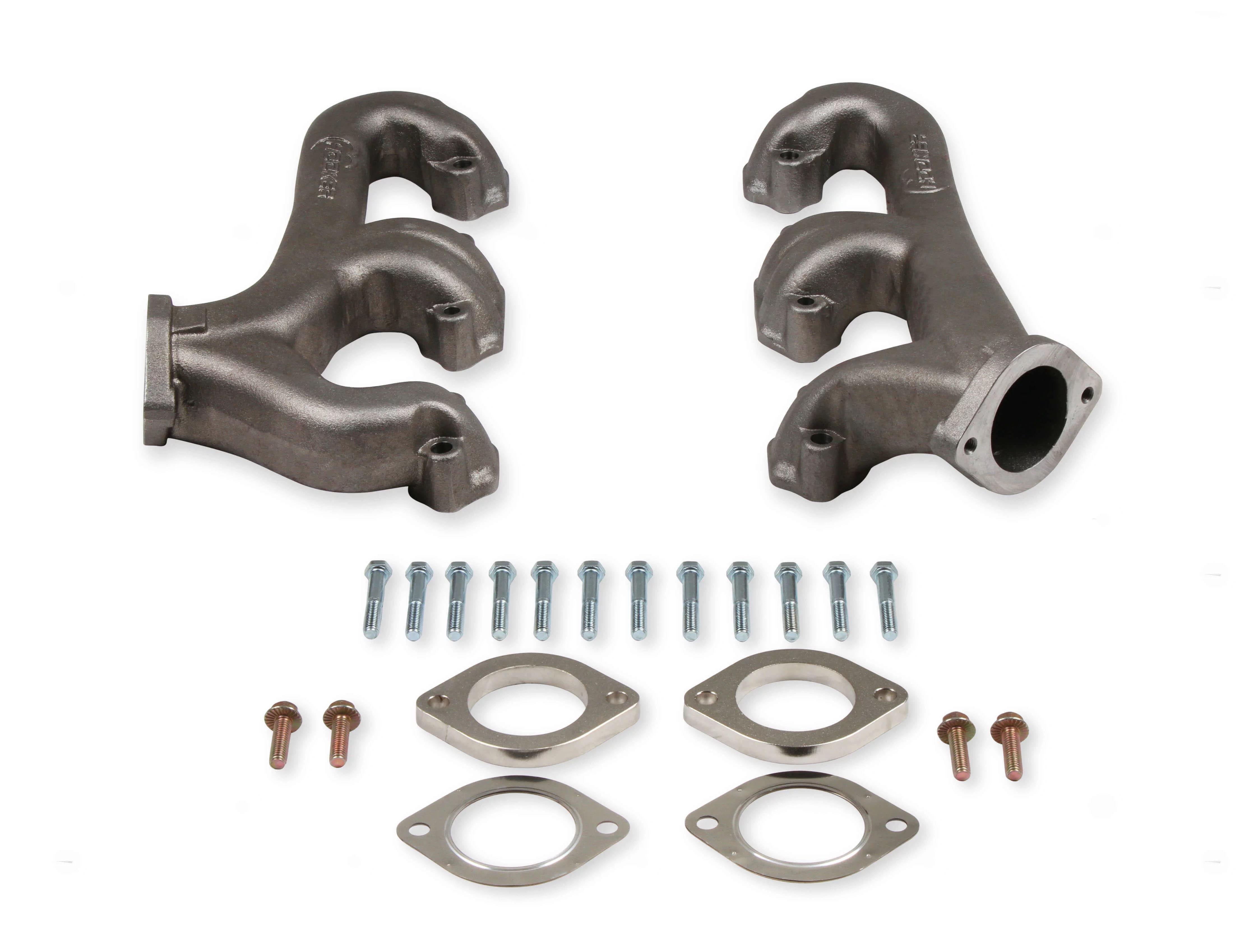 Hooker 8527HKR Cast Iron Exhaust Manifolds D-Port Natural Fits select: 1967-1974 CHEVROLET CAMARO, 1968-1969 CHEVROLET CHEVELLE