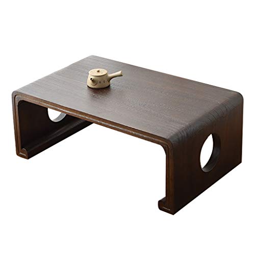 Wooden Coffee Table Low Table Simple Small Tea Table Laptop Table Mini Table Study Table Bedroom Breakfast Table (Color : Brown, Size : 60x40x30cm) (Wood Color 60x40x30cm)