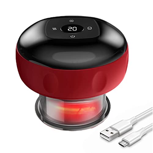 Electric Cupping Therapy Machine,4 in 1 Smart Vacuum Scraping Cupping Set,12 Massage Modes Rechargeable Cupping Massager for Shoulder,Back and Neck Electric Gua Sha Cupping Massage Tool