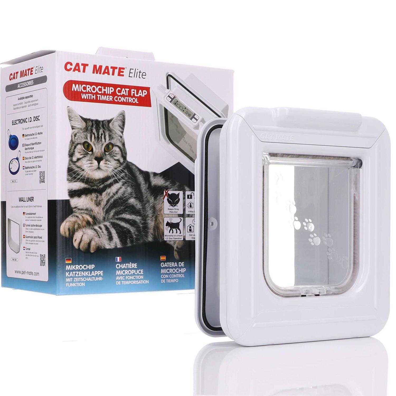 Cat Mate Elite Microchip Cat Flap with Timer Control - Pet Supplies online store