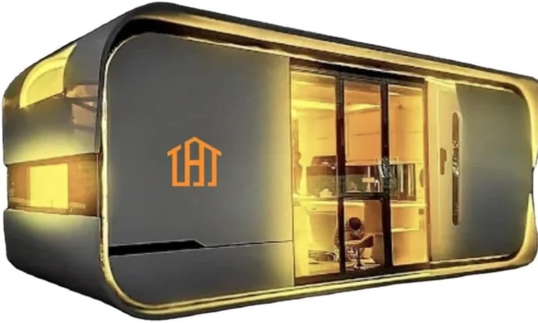 Premium One-Bedroom Capsule House with Ensuite Bathroom - Modern Hotel Room, Compact Design for Urban and Remote Settings - Ideal for Comfortable Living and Travel Accommodations