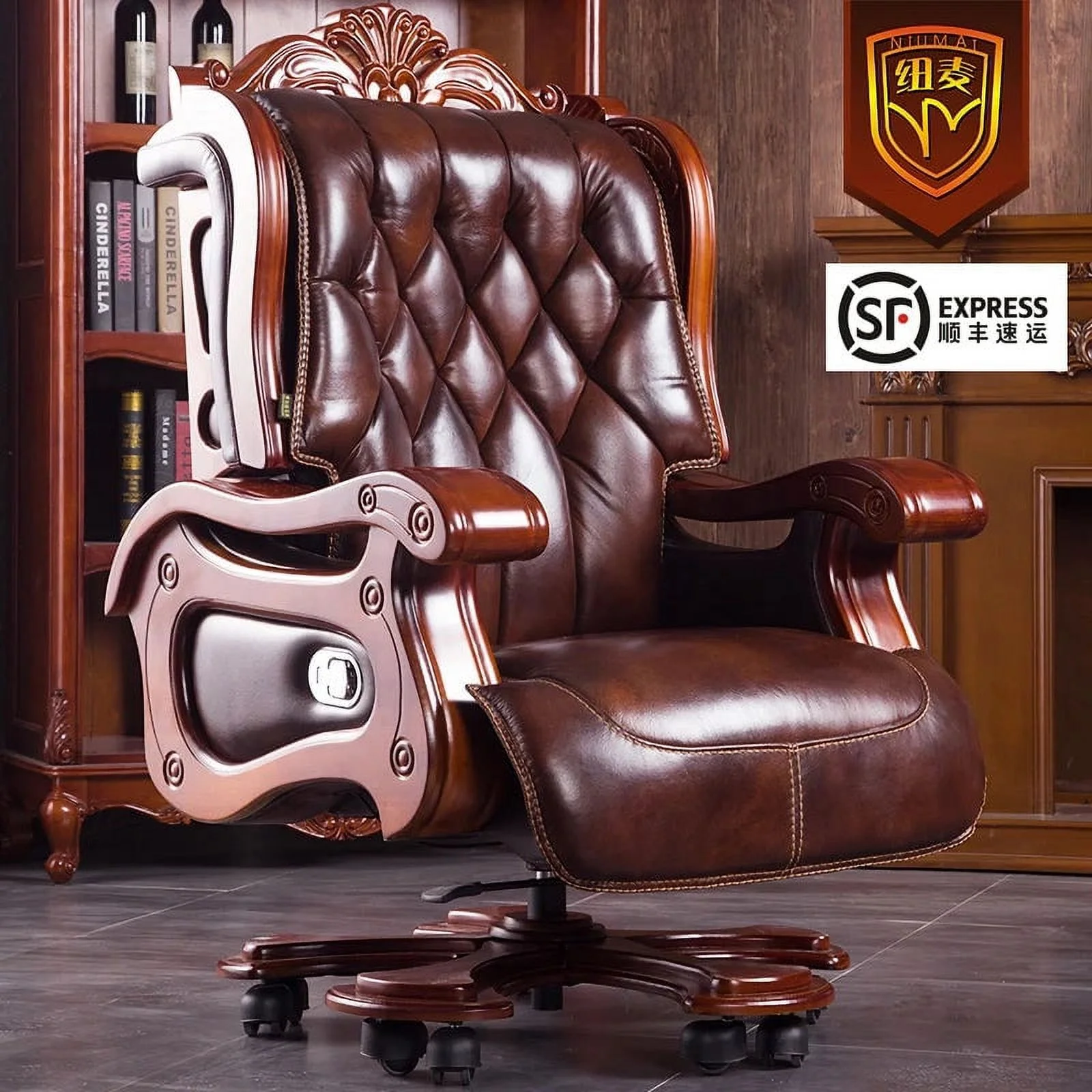 Luxury Foldable Chairs Relaxing Modern Swivel Leather Chair Executive Lounge Recliner Italian Fauteuil De Bureau Home Furniture
