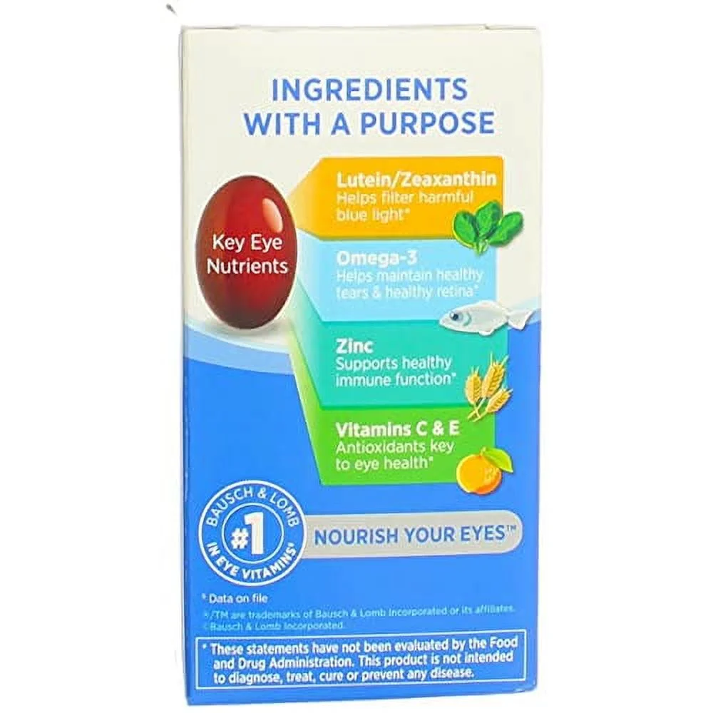 Ocuvite Adult 50+ Eye Vitamin & Mineral Softgels 50 ea (Pack of 4)