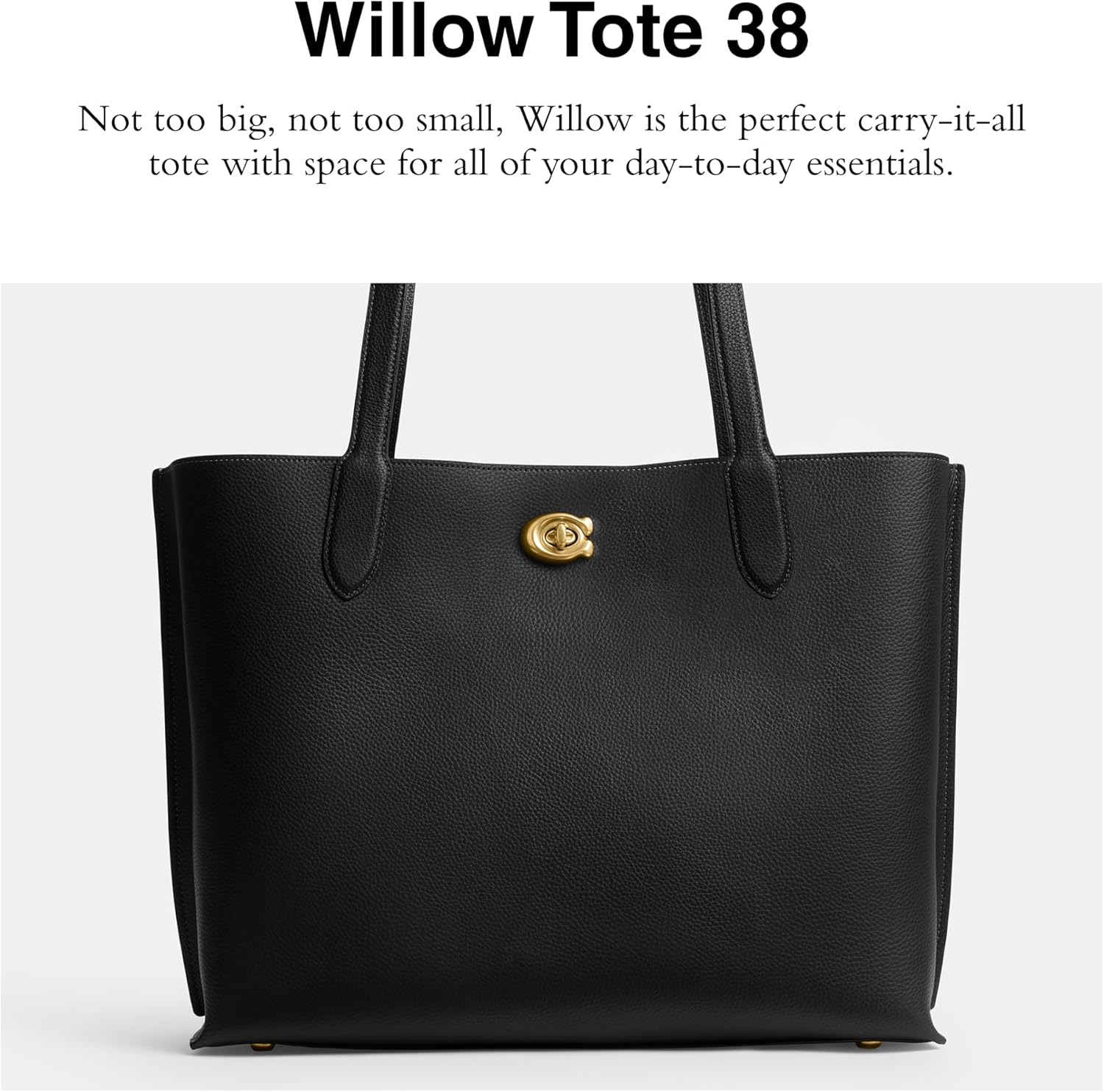 Coach Willow Tote 38, Black