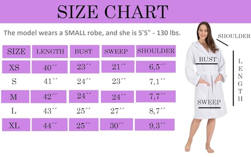 Nine West Womens Hooded Terry Bathrobe