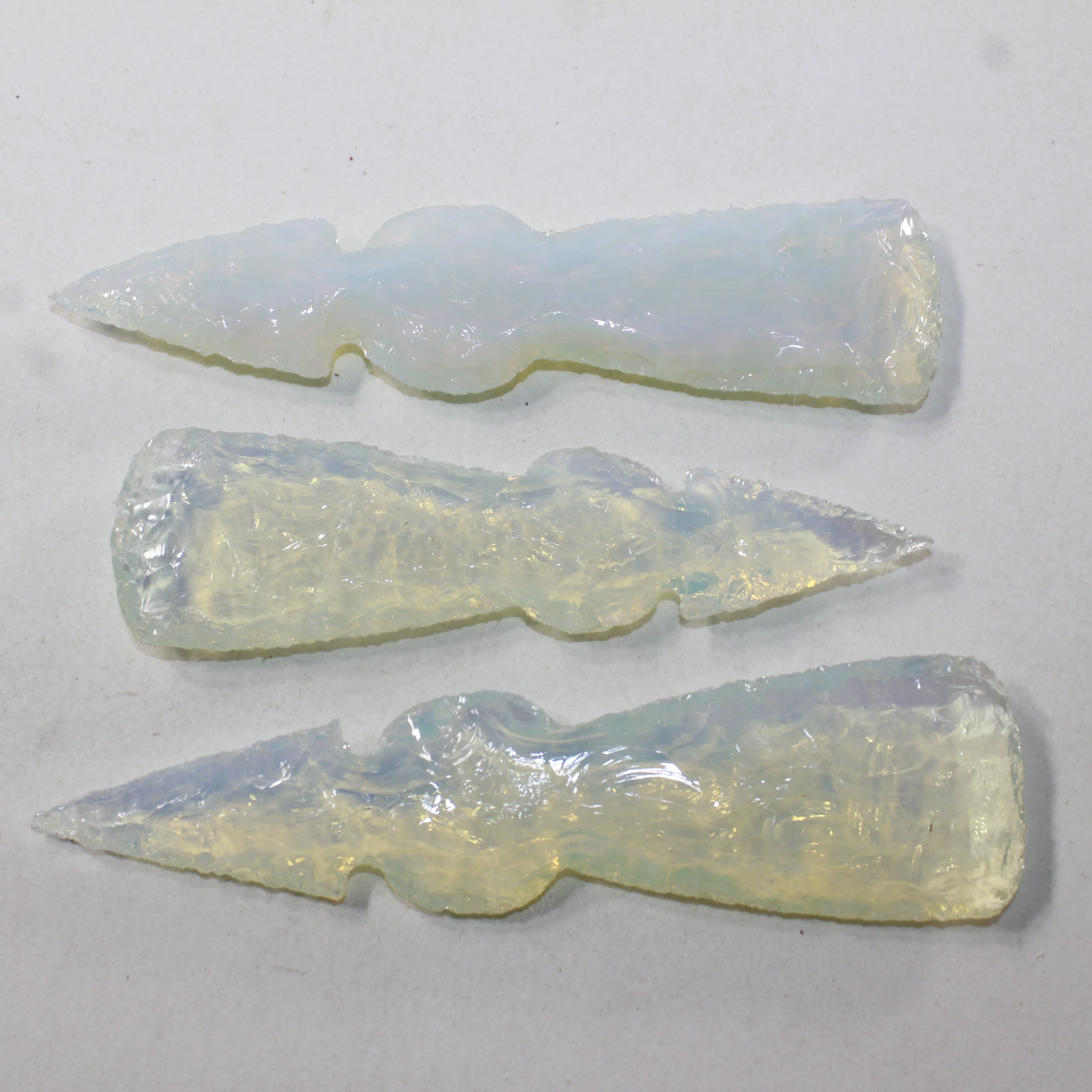 3 Opalite Ornamental Tomahawk Heads #6329 Ax Axe Hatchet