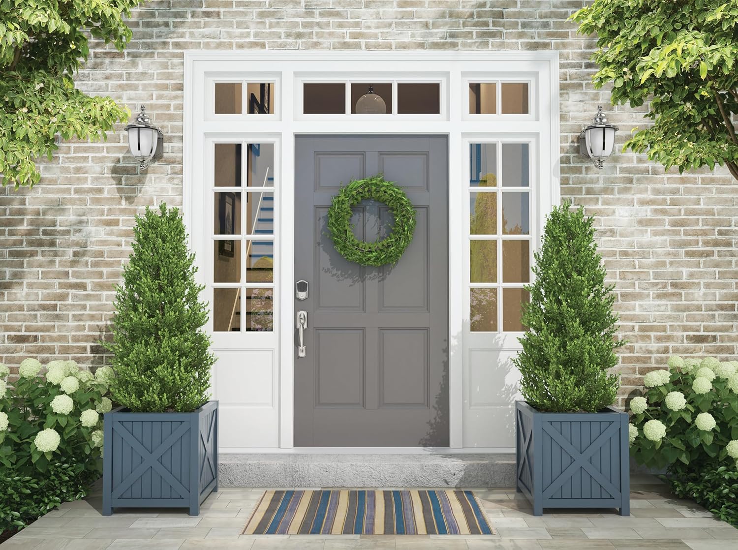 Schlage Encode Smart WiFi Deadbolt with Camelot Trim In Bright Chrome