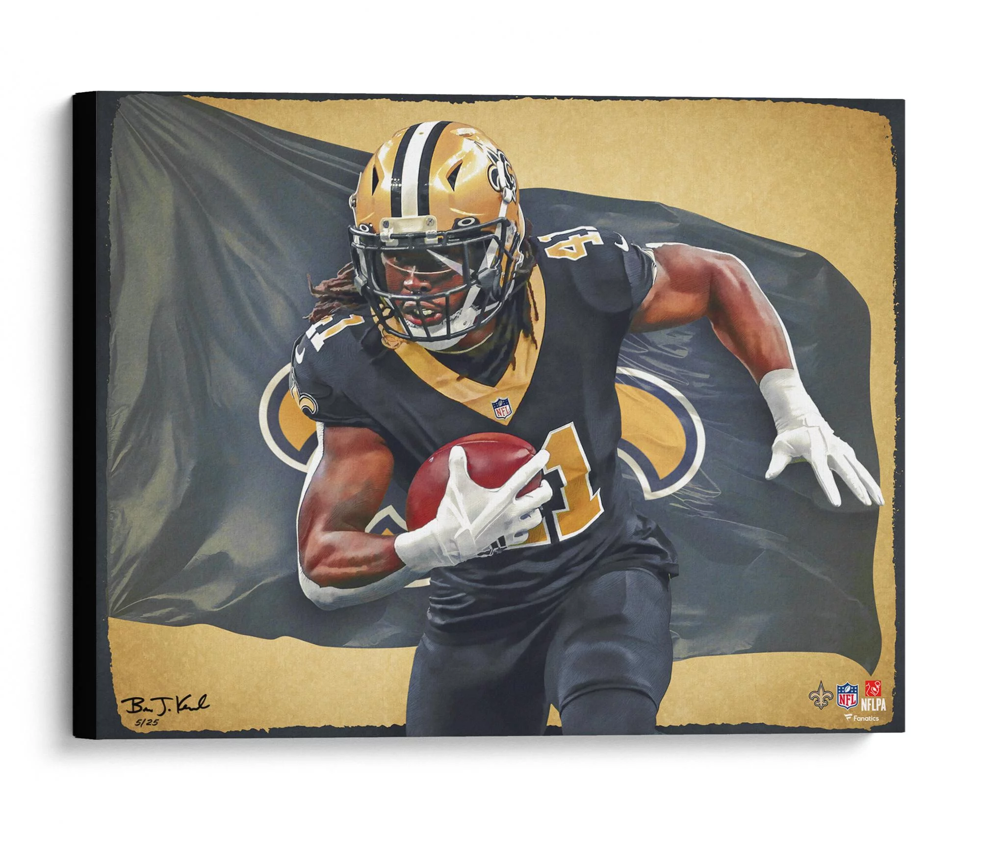 Alvin Kamara New Orleans Saints Stretched 20
