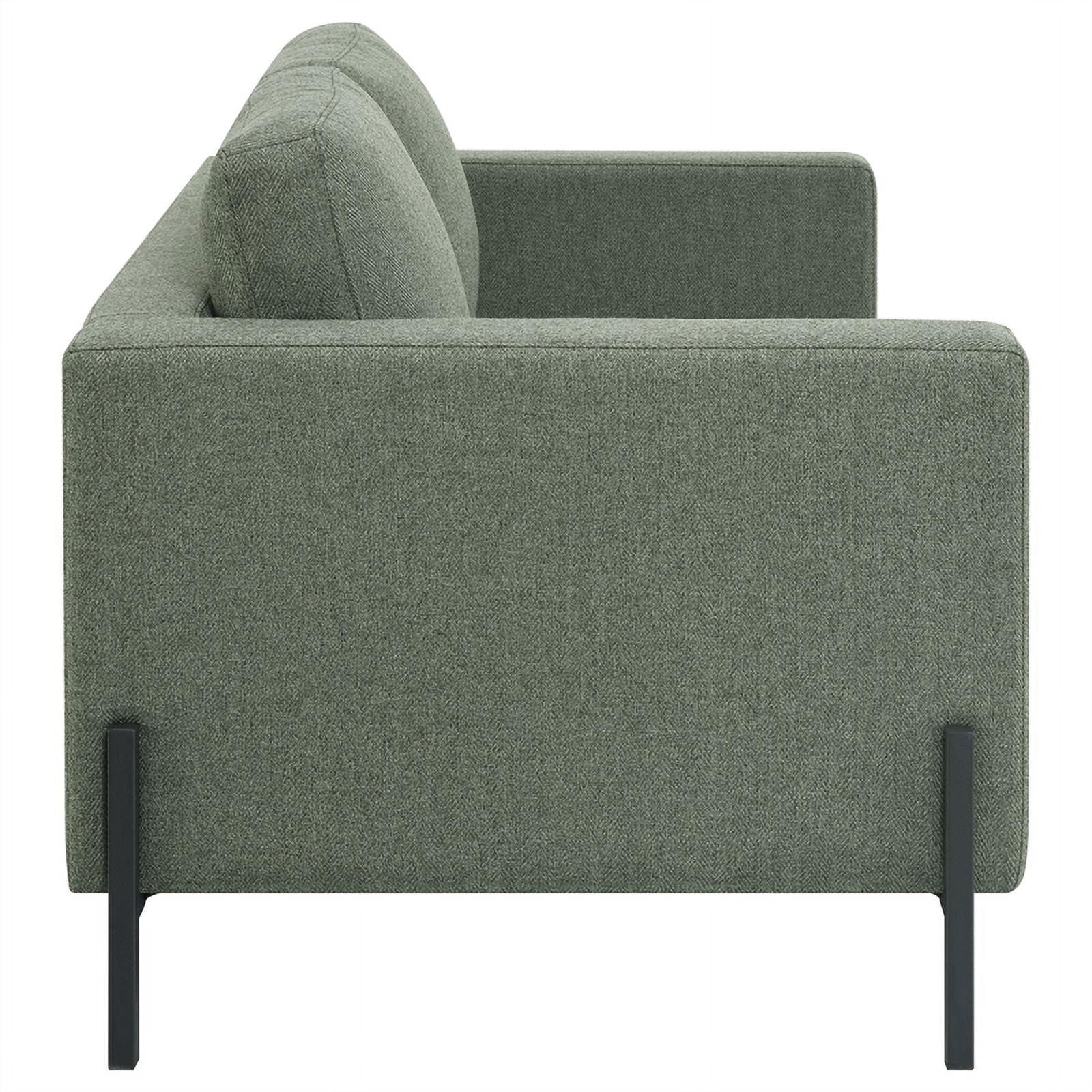 Pemberly Row 2-Piece Upholstered Fabric Sofa Set with Track Arms in Sage