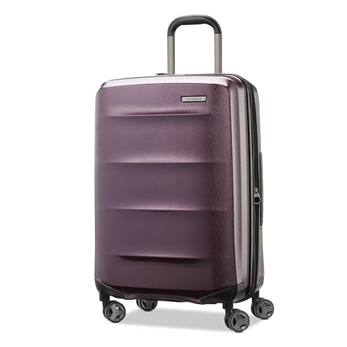 Samsonite Carry-On Pro Front Pocket Hardside Expandable 21-Inch Octiv Luggage: Durable & Impact Resistant, 360° Aero Trac Spinner Wheels, Adjustable Telescopic Handle, TSA Approved Lock - Silver