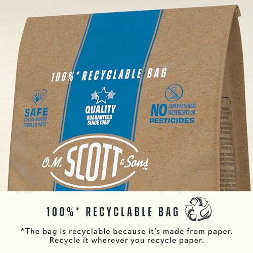 O.M. Scott and Sons Tall Fescue Blend Grass Seed, Fertilizer and Soil Improver, Naturally Crowds Out Weeds, Covers Up to 2,000 sq. ft., 8 lbs.