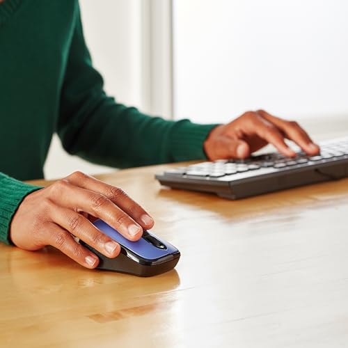 Amazon Basics 2.4 Ghz Wireless Optical Computer Mouse with USB Nano Receiver, Black