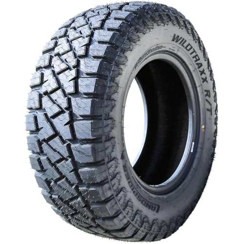 Wildtraxx R/T All-Terrain Mud Off-Road Light Truck Radial Tire-35X12.50R20LT 35X12.50X20 35X12.50-20 126R Load Range F LRF 12-Ply BSW Black Side Wall