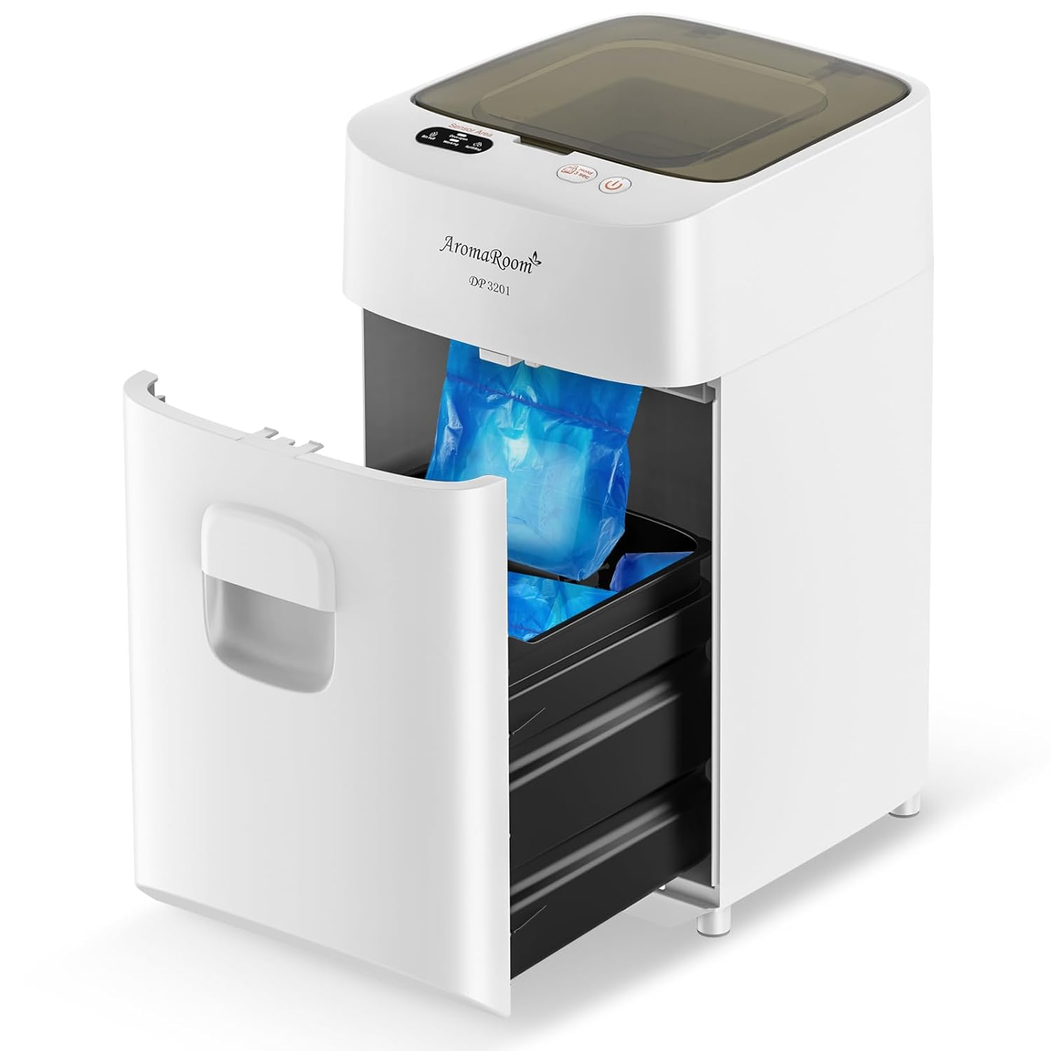 Diaper Pail Odor-Locking, Individually Sealed Baby Diaper Pail Smart Trash Can Upgrade 3.0, Full-Automatic Packing & Self-Changing