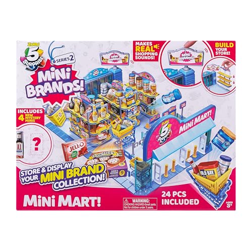 5 Surprise Mini Brands - Mini Mart Playset by ZURU (Series 4) Exclusive and Mystery Collectibles