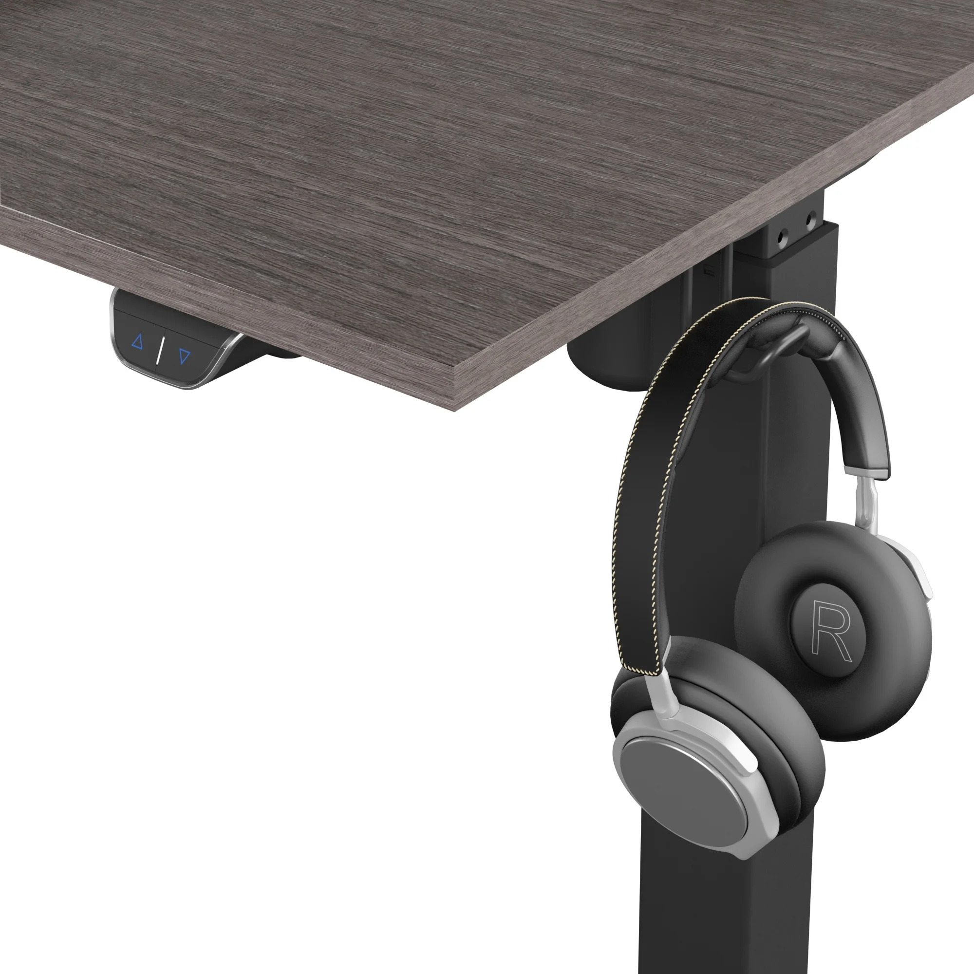 Twin Star Home Adjustable Height Desk - Ash Gray Oak