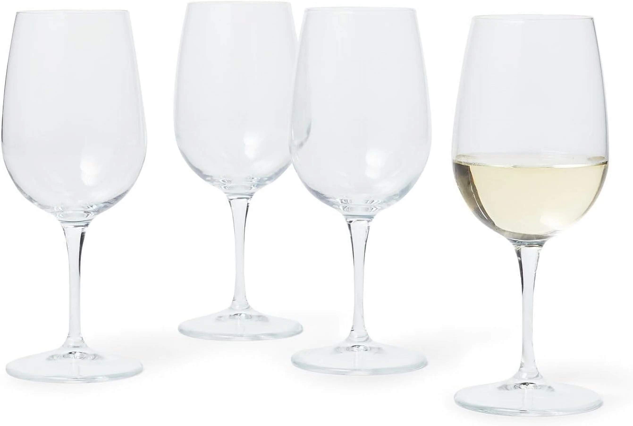 Bistro White Wine Glasses, Set Of 4, Clear