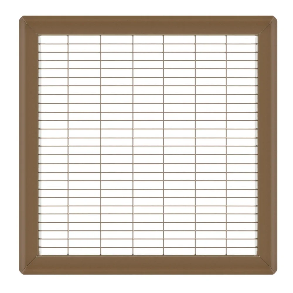 14in x 14in Imperial Brown Heavy Gauge Steel Floor Grille - Heating and Cooling Air Vent