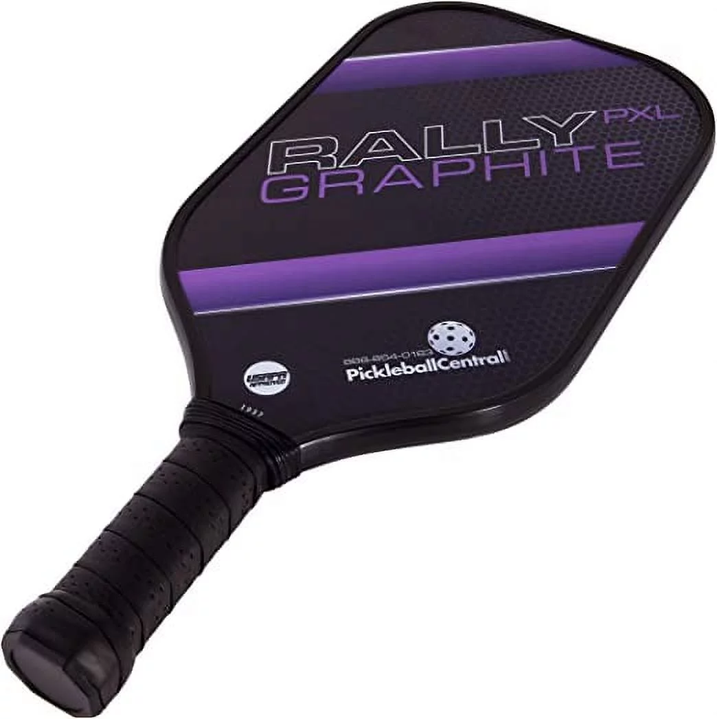Rally PXL Graphite Pickleball Paddle | Polymer Composite Honeycomb Core, Graphite Carbon Face | Lightweight | USAPA Approved(Purple)