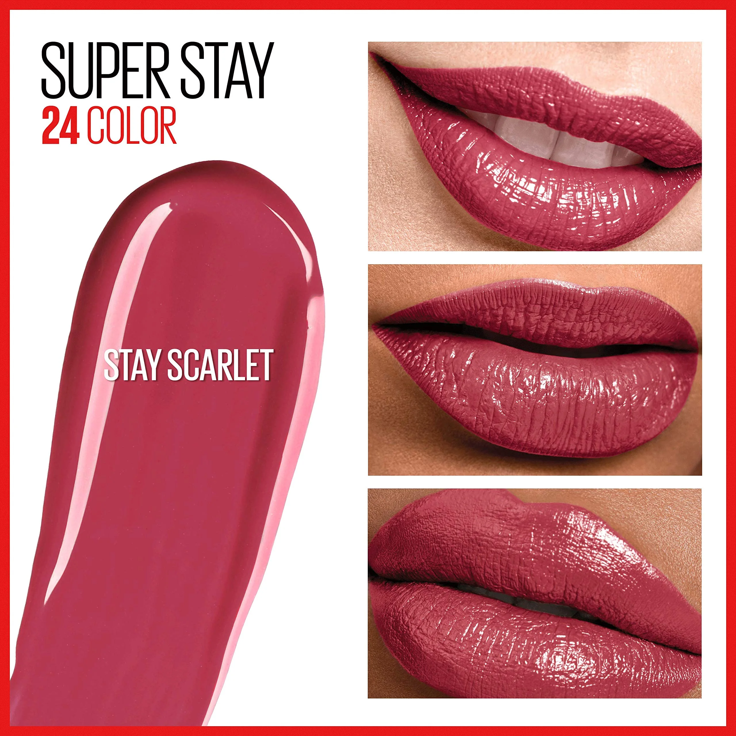 Maybelline Superstay 24, 2-Step Liquid Lipstick, Stay Scarlet