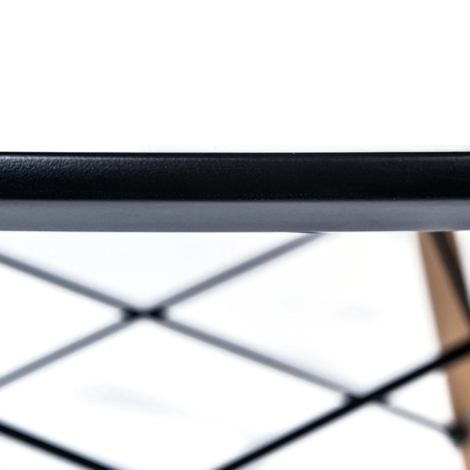 HomeStock Victorian Virtue Round Wooden Top Dining Table with Natural Wood Eiffel Base