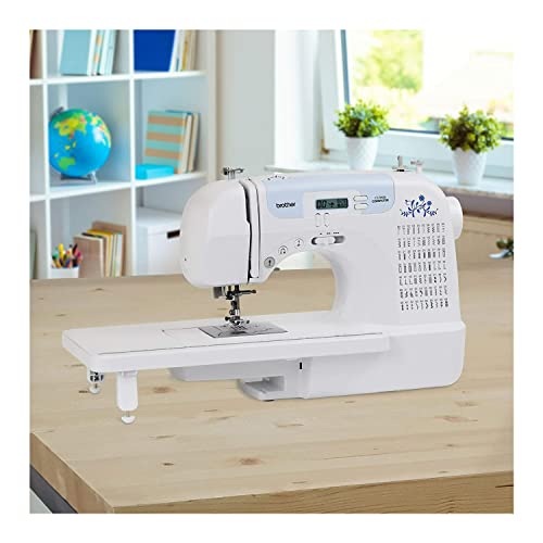 Brother CS7000X Computerized Sewing and Quilting Machine, 70 Built-in Stitches, LCD Display, Wide Table, 10 Included Feet, White