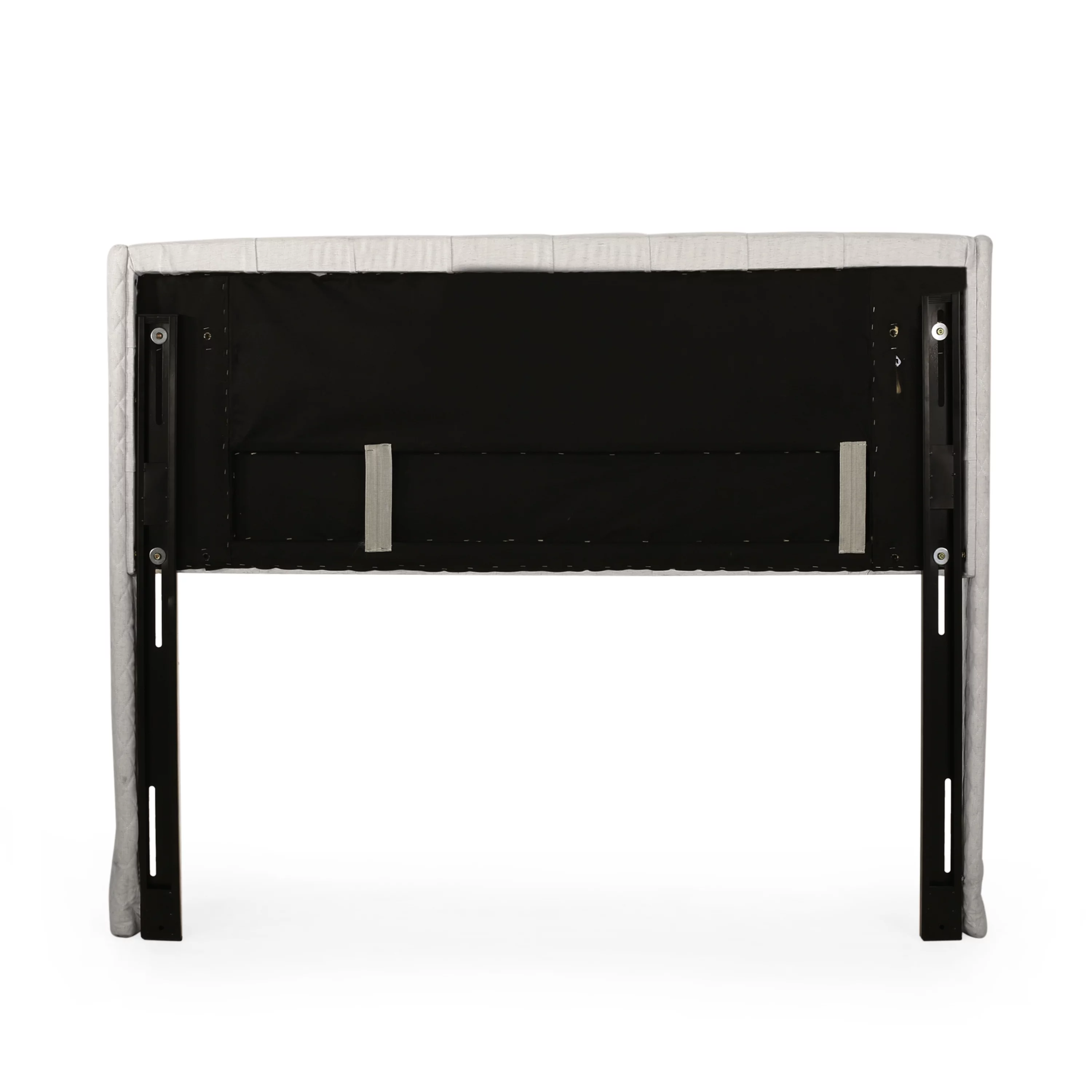 Noble House Ashley Full/Queen Wingback Tufted Beige Fabric Headboard