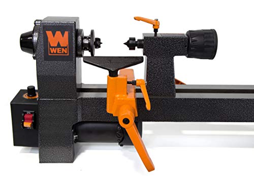 WEN Mini Benchtop Wood Lathe, 8-Inch by 13-Inch with Variable Speed (LA3421)