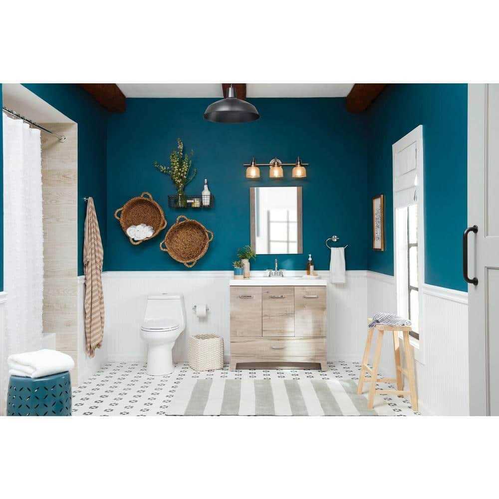 Glacier Bay 1-piece 1.1 GPF/1.6 GPF High Efficiency Dual Flush Elongated Toilet in White Slow-Close