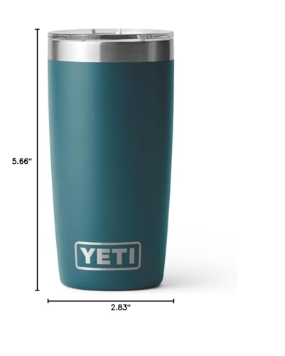 YETI Rambler 10 oz Tumbler, Stainless Steel, Vacuum Insulated with MagSlider Lid, Firefly Yellow
