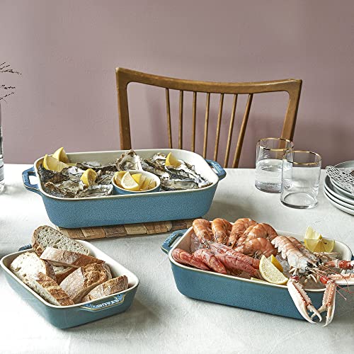 Staub Ceramic Baking Dish Set, 3pc, Dark Blue