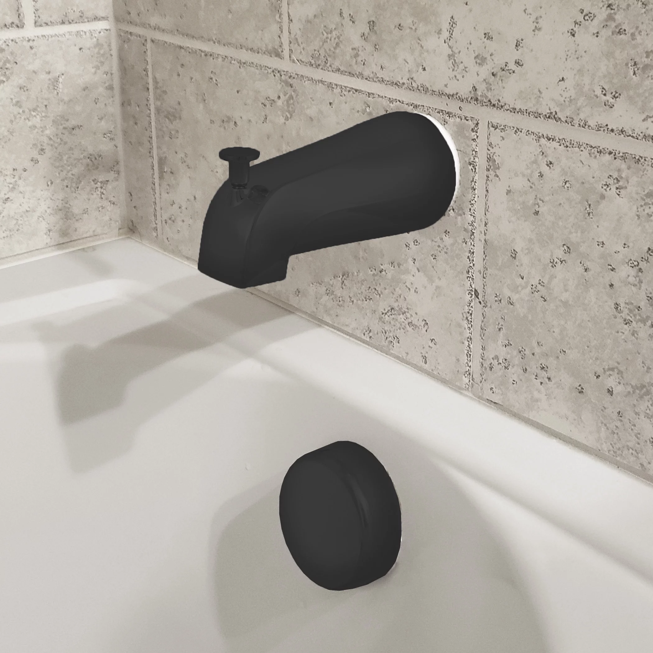 Danco Universal Bathroom Tub Spout with Diverter in Matte Black, 0.7 lbs. Weight (11079)