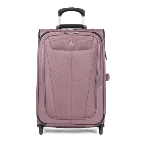 Travelpro Maxlite 5 Softside Expandable Upright 2 Wheel Carry on Luggage, Lightweight Suitcase, Men and Women, Burgundy, Carry On 22-Inch