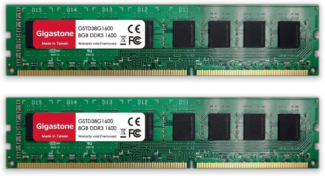 Gigastone 16GB (2x8GB) Memory RAM DDR3 ECC UDIMM 240pin PC3-12800 1600MHz Memory Module upgrade - GS-DDR3-U1600CL11-8GB-2PK-R