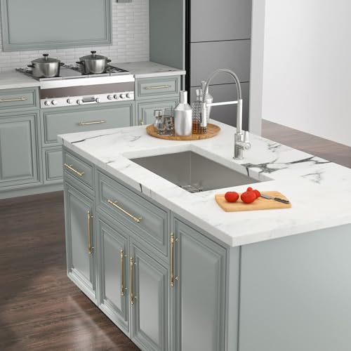 Kichae 12“ Deep Laundry Sink Undermount - 24 Inch Black Undermount Utility Sink Stainless Steel Single Bowl Under Counter Handmade Laundry Utility Room Basin