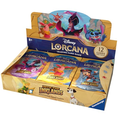 Ravensburger Disney Lorcana TCG: Into The Inklands Booster Pack Display | 24 Packs with 12 Trading Cards Each | Ideal for Collectors & Disney Fans | Suitable for Ages 8+
