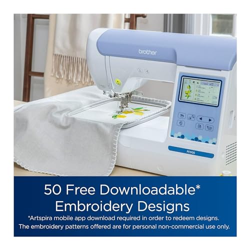 Brother Elite PE900 Large Embroidery Machine with Wireless LAN Connection with Sewing Bundle (4 Items)
