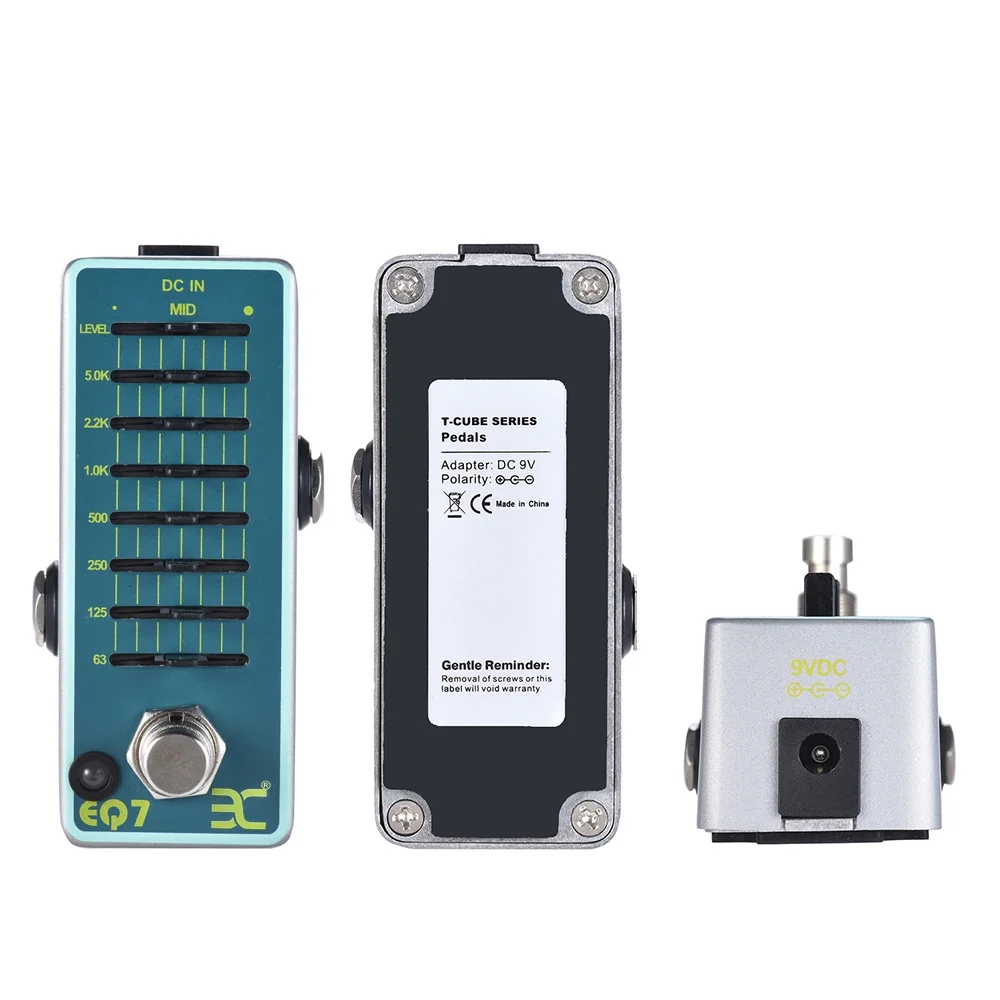 ENO EX EQ7 Guitar Equalizer Effect Pedal 7-Band EQ True Bypass Full Metal Shell, Enhance Your Guitar's Sound!