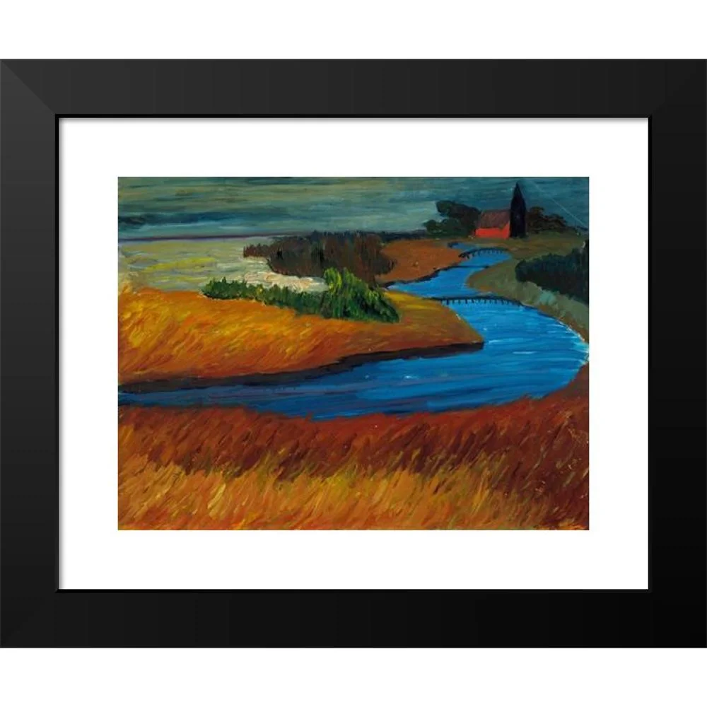 Marianne von Werefkin 14x11 Black Modern Framed Museum Art Print Titled - Prerowstrom (1911)