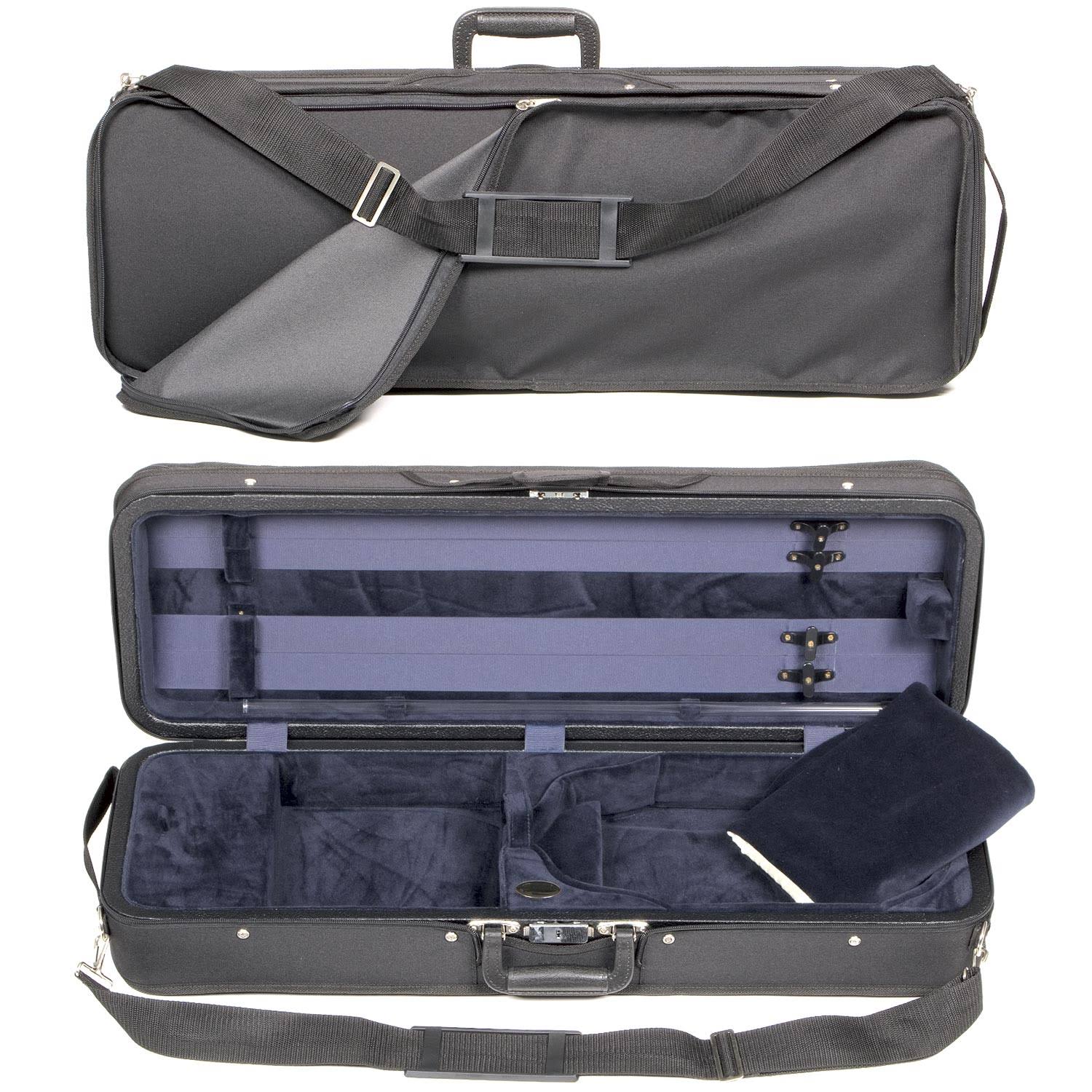 Bobelock 1003 FeatherLite Oblong Suspension Violin Case Blue Velour