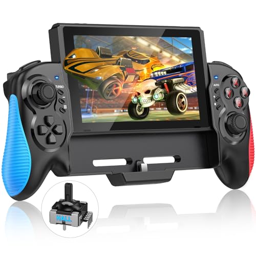 Gammeefy Switch Controller for Switch/Switch OLED, Hall Effect One-Piece Joypad Controller Replacement for Switch Pro Controller, Switch Remote with Turbo & Dual Motor Vibration Sega Dreamcast Games