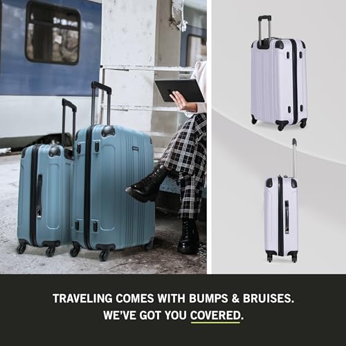 Kenneth Cole REACTION Out of Bounds Lightweight Hardshell 4-Wheel Spinner Luggage, Cobalt Blue, 20-Inch Carry On