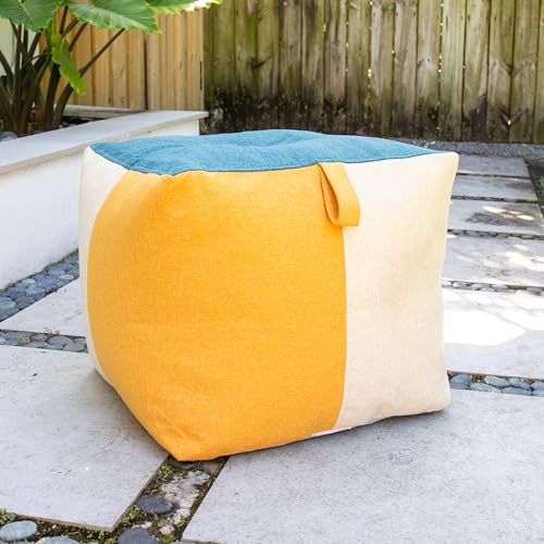 Big Joe Tuffet Weatherproof Bean Bag Chair, Paprika Bella Sunmax, Durable Weather Resistant Fabric, 2.5 feet Teardrop