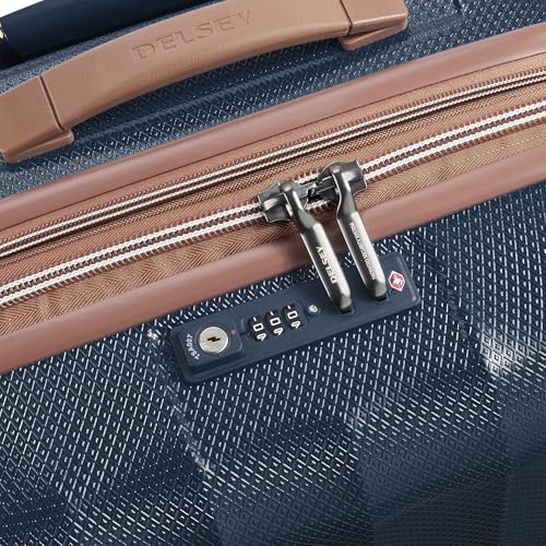 DELSEY PARIS Carrousel Hardside Expandable Luggage with Spinner Wheels, Navy, Carry-on 21 Inch