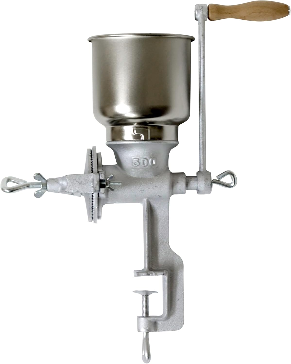 Trademark Innovations Cast Iron Grain Mill Grinder, Food Grinder, Food Mill Hand Crank, Manual Mill