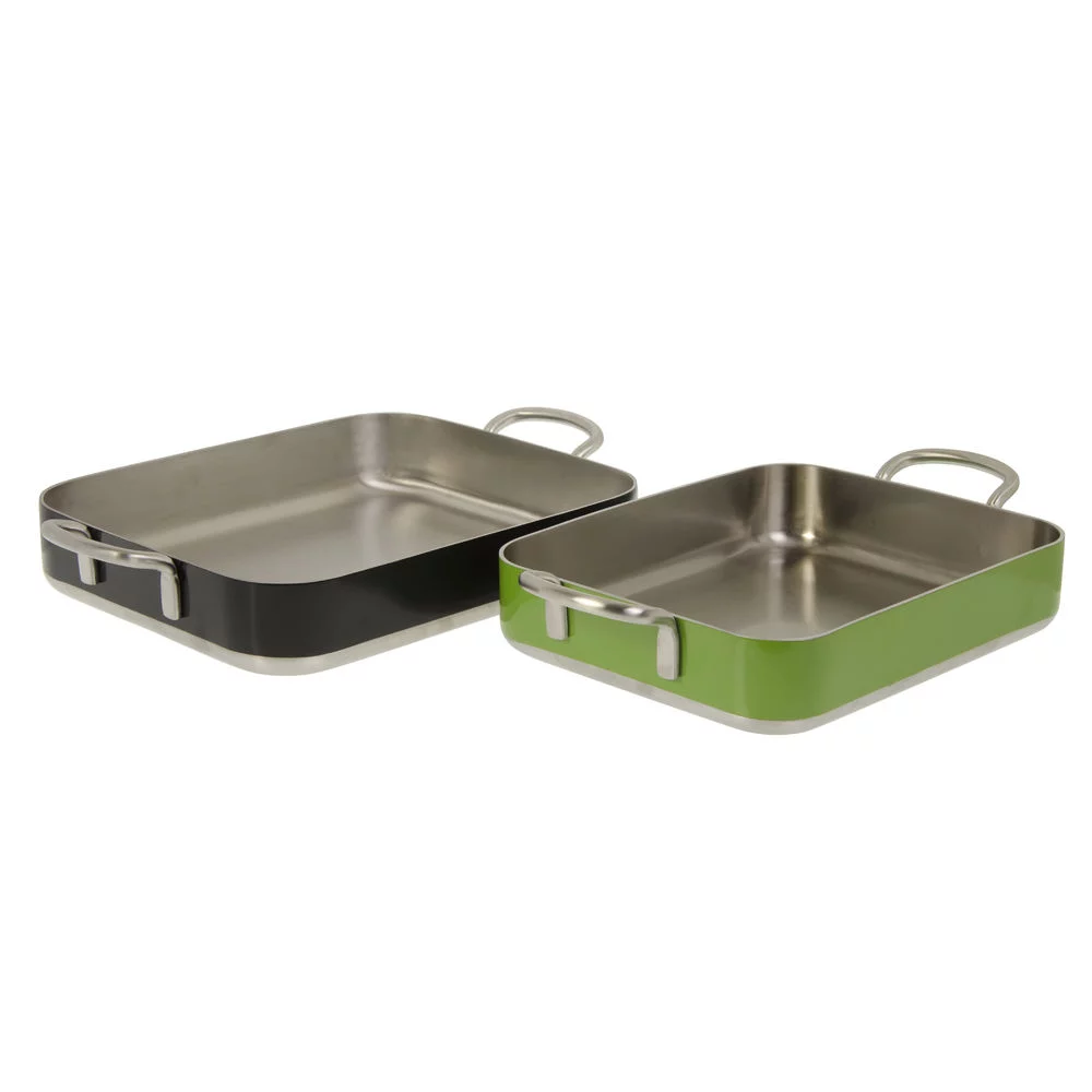 HUBERT® Roasting Pan 5-Ply Stainless Steel Black - 12 3/5